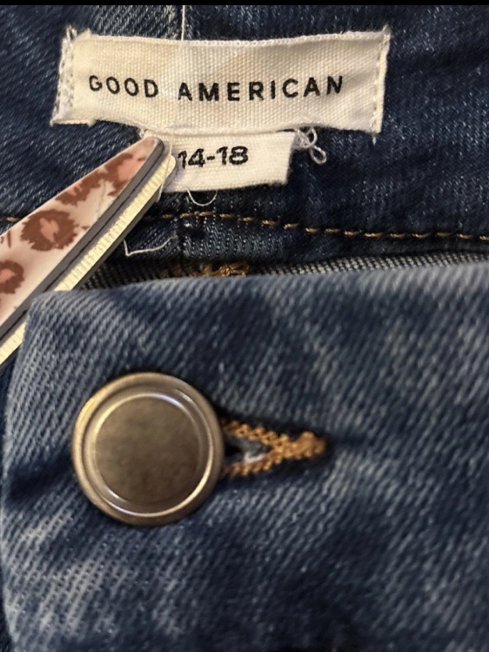 Good American Good Waist Always Fits Skinny Jeans Raw Hem - 14-18 - Picture 4 of 8